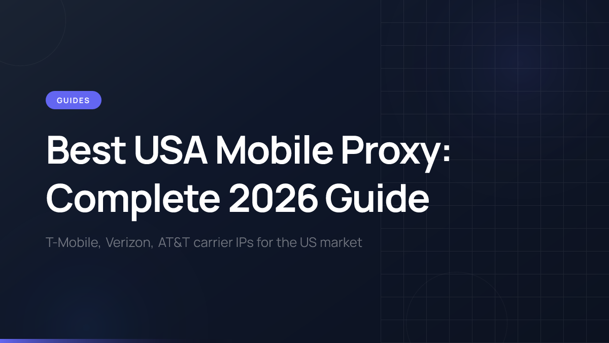 USA mobile proxy network with American carrier connections.