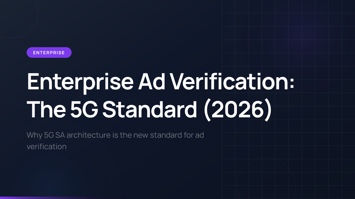 Visualization of 5G Network Slicing and Ad Verification Architecture.